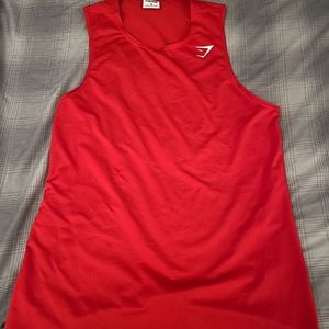M tank top, from gym shark in color red, barely used was too small for me
